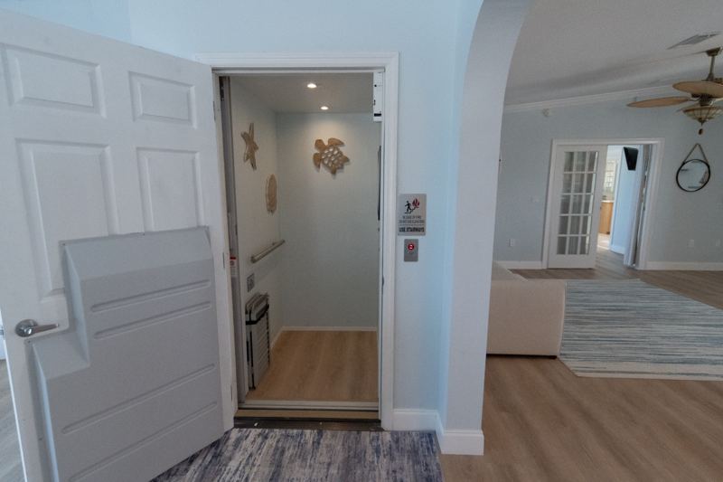 Private elevator off the living area