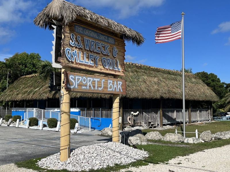 The S.S. Wreck &amp; Galley Grill sign
